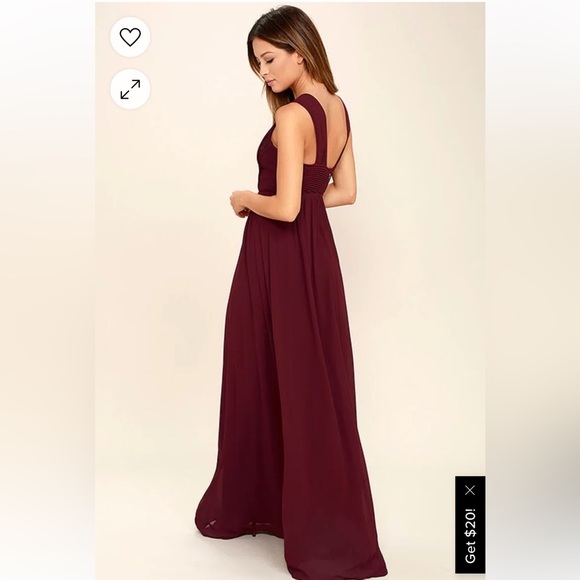 DAZZLING DECADENCE BURGUNDY MAXI DRESS LULUS - Picture 3 of 9